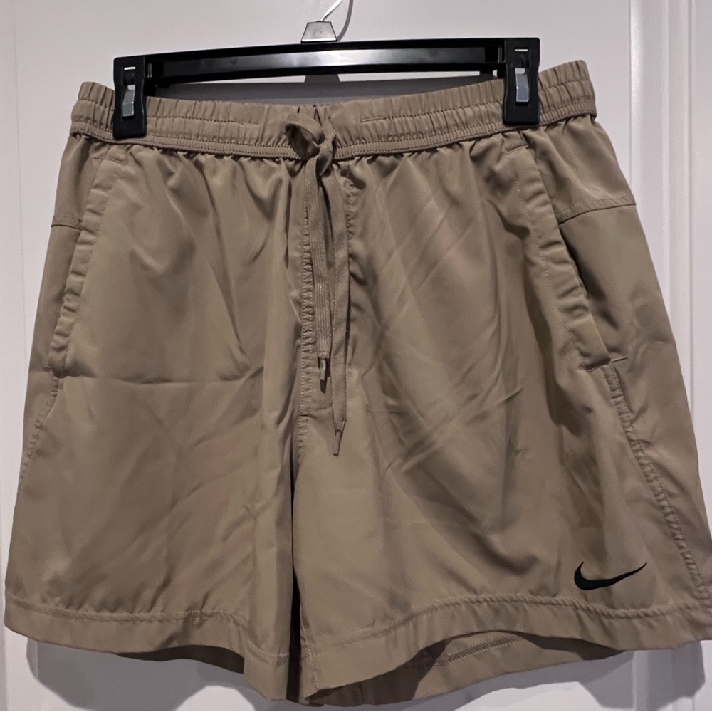 Nike 5” Tan Dri-FIT Athletic Shorts